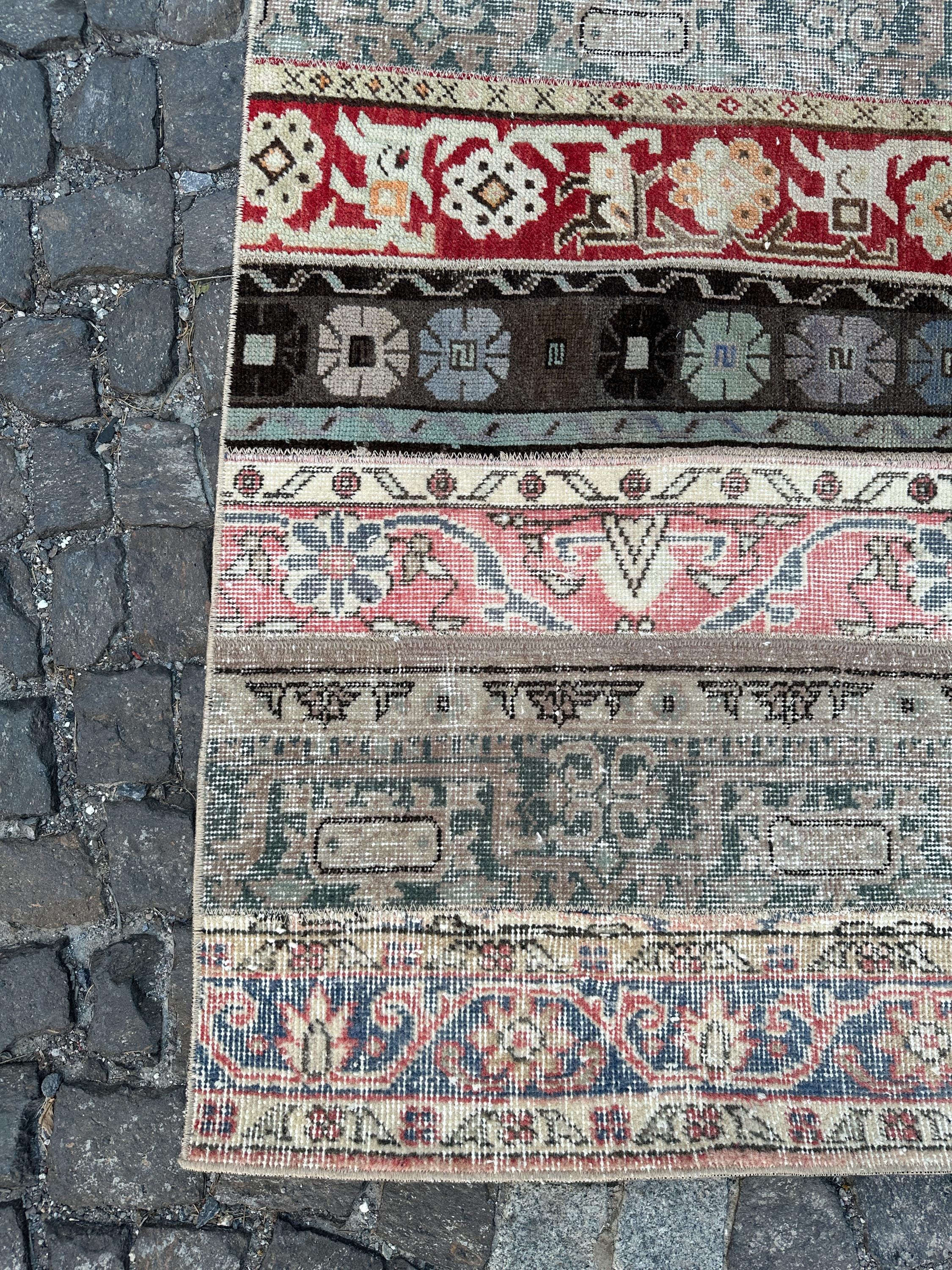 エクストラロング ヴィンテージ ランナーラグ 2.4x19.9フィート 非常に