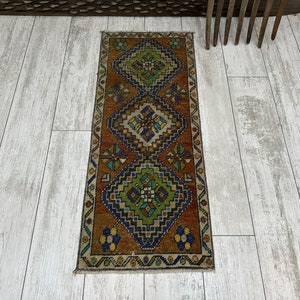 Door Mat Vintage, Door Mat Turkish, Door Mat , 2x3 Turkish Rug,2x3 Vintage Rug,Mini Rug,Door Mat Rug,Small Rug, Handmade Rug, 1.2x3.1 FT