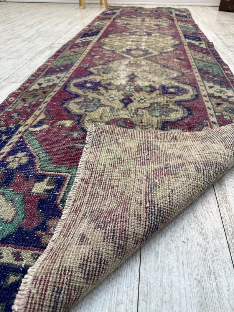 Runner Rug, 3x10.5 ft, Handmade Oushak Rug, vintage Rug, Decorative Rug, Kitchen Rug, Unique Rug, long Runner, Oushak Rug, Area Rug, image 10