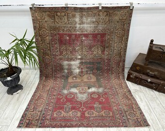 oversize rug, handmade rug, turkish rug, vintage rug, bohemian rug, turkoman rug, antique rug, nomadic rug, wool rug, 4.7 x 6.5 Ft,