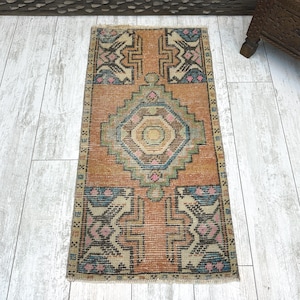 Door Mat Vintage, Door Mat Turkish, Door Mat Oushak, 2x3 Turkish Rug,2x3 Vintage Rug,Mini Rug,Door Mat Rug,Small Rug, Handmade Rug, 1.5x3