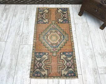 Door Mat Vintage, Door Mat Turkish, Door Mat Oushak, 2x3 Turkish Rug,2x3 Vintage Rug,Mini Rug,Door Mat Rug,Small Rug, Handmade Rug, 1.5x3