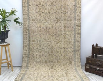 oversize rug, handmade rug, turkish rug, vintage rug, bohemian rug, turkoman rug, antique rug, nomadic rug, wool rug, 4.9 x 9.7 Ft,