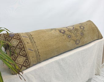 Long Pillow For Bed, Extra Long Pillow, Lumbar Throw Pillow, Boho Pillow For Bed, Body Pillow Cover, Long Lumbar Pillow, Ottoman Pillow