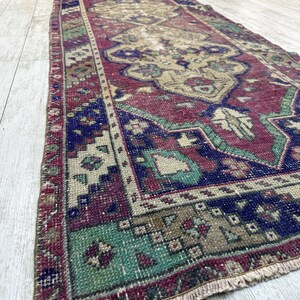Runner Rug, 3x10.5 ft, Handmade Oushak Rug, vintage Rug, Decorative Rug, Kitchen Rug, Unique Rug, long Runner, Oushak Rug, Area Rug, image 2