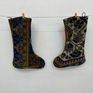 Christmas Kilim Stockings - New Year Stocking, Gifts - Christmas sock - handmade christmas stockings - Rugs, For Gift, Home Design,Sock