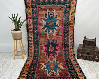 turkish rug, area rug, boho decor rug, vintage rug, large rug, handmade rug , turkey rug , floor rug FREE SHIPPING 5.2 x 10.8 ft