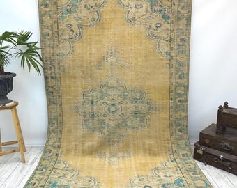 94.5×206ビリジアングリーン　ワンカラー　貴重トルコヴィンテージラグ 94.5×206ビリジアングリーン ワンカラー 貴重トルコヴィンテージラグ