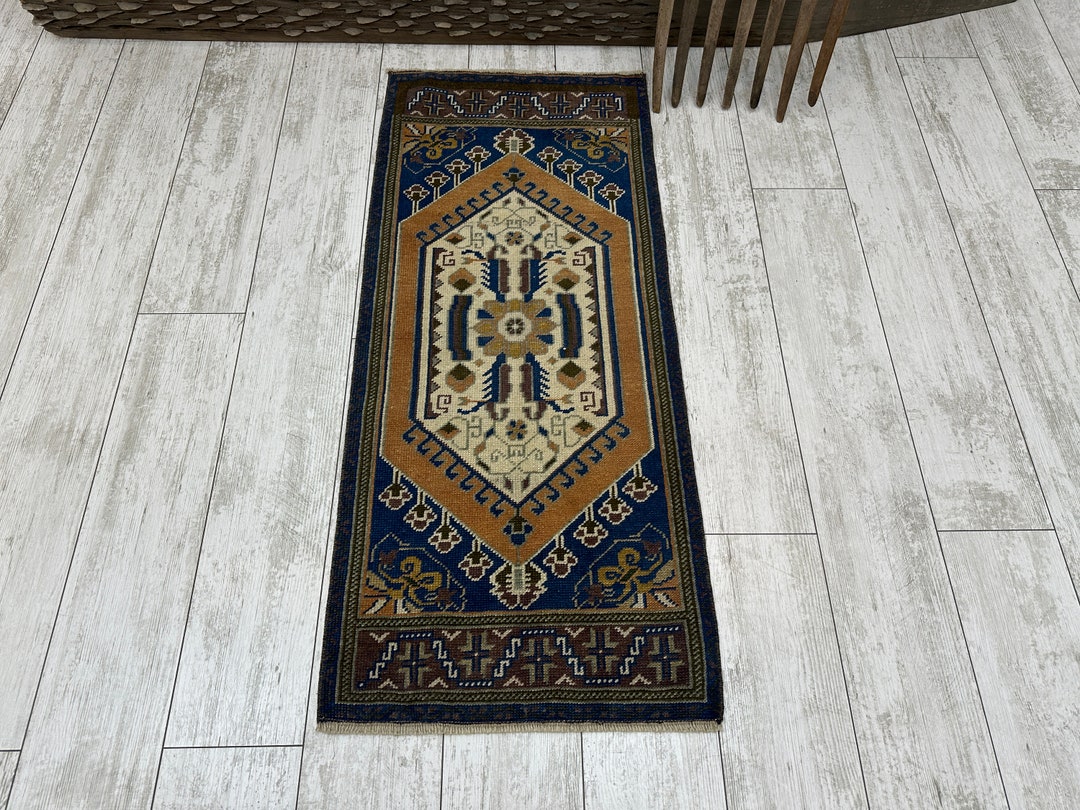 1.6x3.6 Feet Rug, Turkish Mat Rug, Turkish Small Rug, Bath Rug ...