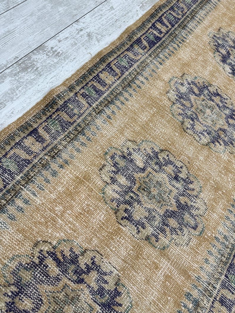 Handmade Turkish Hallway Runner Rug, Vintage Wool Carpet (2.8 x 10.1 Ft) image 5