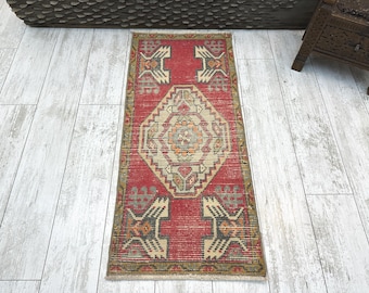 Deurmat vintage, deurmat Turks, deurmat, 2 x 3 Turks tapijt, 2 x 3 vintage tapijt, minitapijt, deurmattapijt, klein tapijt, handgemaakt tapijt, 1,5 x 3,3 FT