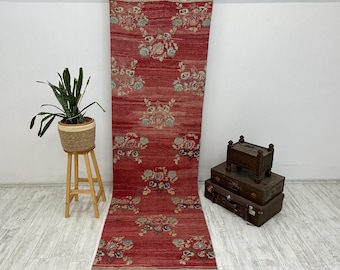 alfombra turca, alfombra de cocina, alfombra vintage, alfombra de área, alfombra de pasillo, alfombra boho, alfombra de lana, alfombra de pasillo, 3,1 x 10,5 pies,