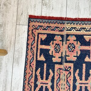 トルコ製ランナーラグ、ランナーラグ、玄関ラグ、ヴィンテージラグ、廊下ラグ、廊下ラグ、ハンドメイドラグ、ボヘミアンラグ、廊下ラグ、1.7 x 11.1フィート 画像 8
