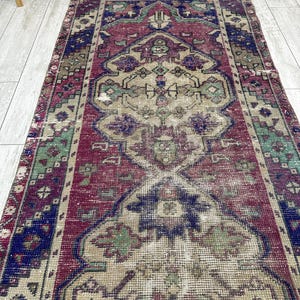 Runner Rug, 3x10.5 ft, Handmade Oushak Rug, vintage Rug, Decorative Rug, Kitchen Rug, Unique Rug, long Runner, Oushak Rug, Area Rug, image 8