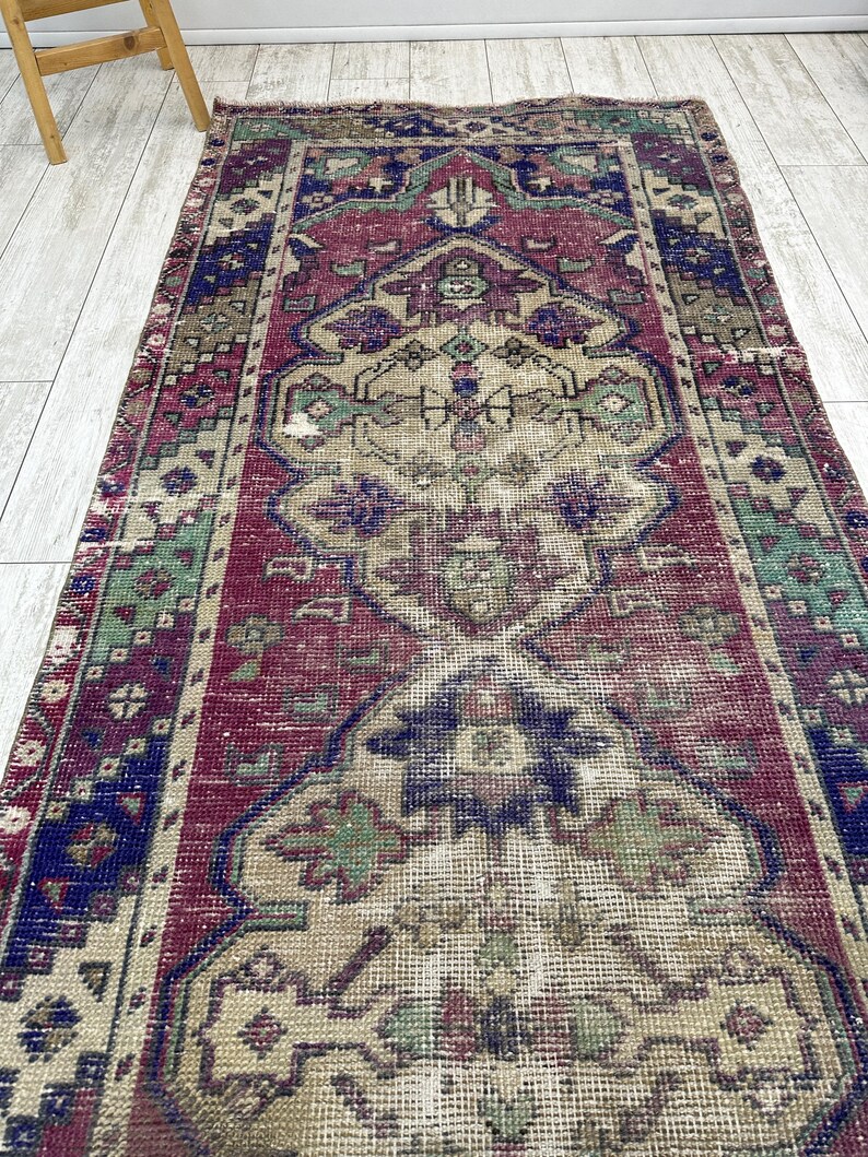Runner Rug, 3x10.5 ft, Handmade Oushak Rug, vintage Rug, Decorative Rug, Kitchen Rug, Unique Rug, long Runner, Oushak Rug, Area Rug, image 8