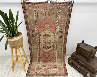 Authentischer Teppich, Türkischer Teppich, Orientteppich, Handgefertigter Teppich, Vintage Teppich, Traditioneller Teppich, Oushak Teppich, Dekorativer Teppich, 100x160 cm
