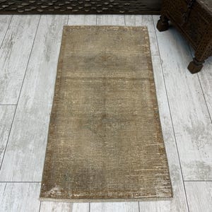 Small Turkish Rug, Vintage Bath Mat, Turkish mat rug, Turkish Doormat Rug, mini rug, Outdoor Mat, Small Vintage Rug 1.5x2.9, Boho Rug