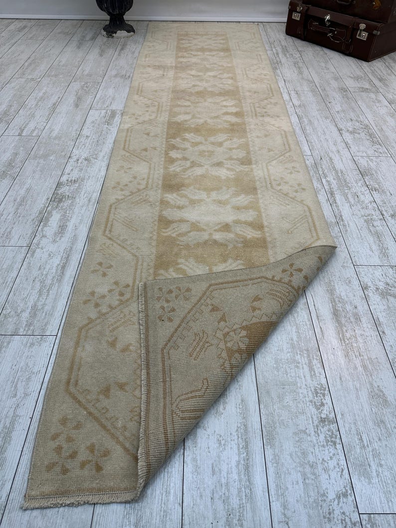 Runner Rug, 2.5x9.5 ft, Handmade Oushak Rug, Runner Rug, Decorative Rug, Kitchen Rug, Unique Rug, Rustic Rug, Oushak Rug, Area Rug, Wool Rug image 10