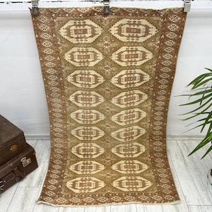 turkish rug, area rug,persian style, boho decor rug, vintage rug, large rug, handmade rug , turkey rug , floor rug , Afghan rug, 3 x 4.7 ft