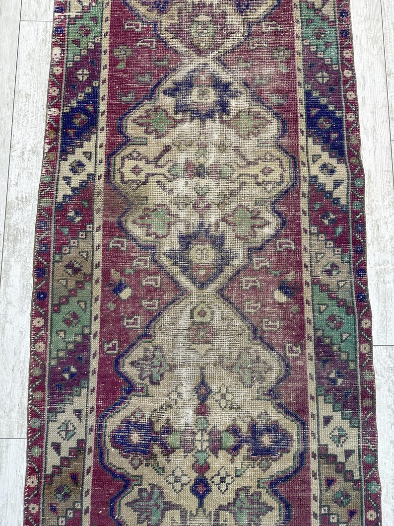 Runner Rug, 3x10.5 ft, Handmade Oushak Rug, vintage Rug, Decorative Rug, Kitchen Rug, Unique Rug, long Runner, Oushak Rug, Area Rug, image 7
