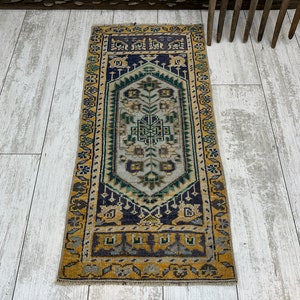 Door Mat Vintage, Door Mat Turkish, Door Mat , 2x3 Turkish Rug,2x3 Vintage Rug,Mini Rug,Door Mat Rug,Small Rug, Handmade Rug, 1.3x2.8 FT