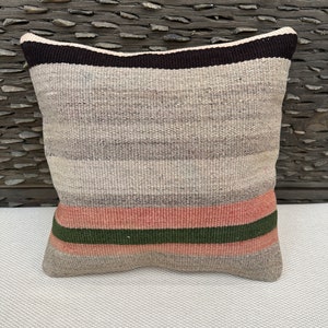 Stripe Kilim Pillow Cover, Home Decor Pillow, Couch Pillow, Decorative Pillow Cover, Kilim Cushions, Ethnic Pillow, Kilim Pillow