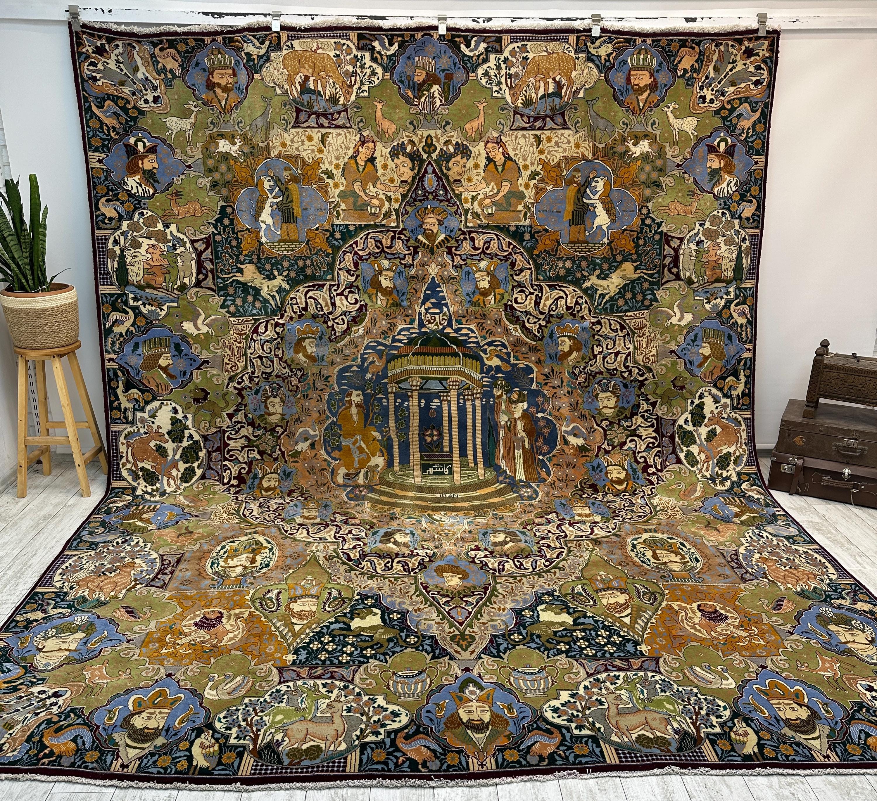 awesome rug, 9x12 Vintage Rug, Turkish Rug, 9x12 Oushak Rug, Oversized Rug, Rugart , Ottoman  Rug, Unique Rug, Artwork, 9.7 x 13.7 FT