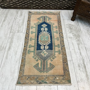 Door Mat Vintage, Door Mat Turkish, Door Mat , 2x3 Turkish Rug,2x3 Vintage Rug,Mini Rug,Door Mat Rug,Small Rug, Handmade Rug, 1.4x3.2 FT