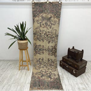 Stair rug, Handmade rug, Turkish rug, Vintage runner rug 2.5x9.2 ft, Runner rug, Hallway rug, Wedding rug, Hallway Wool rug Boho rug