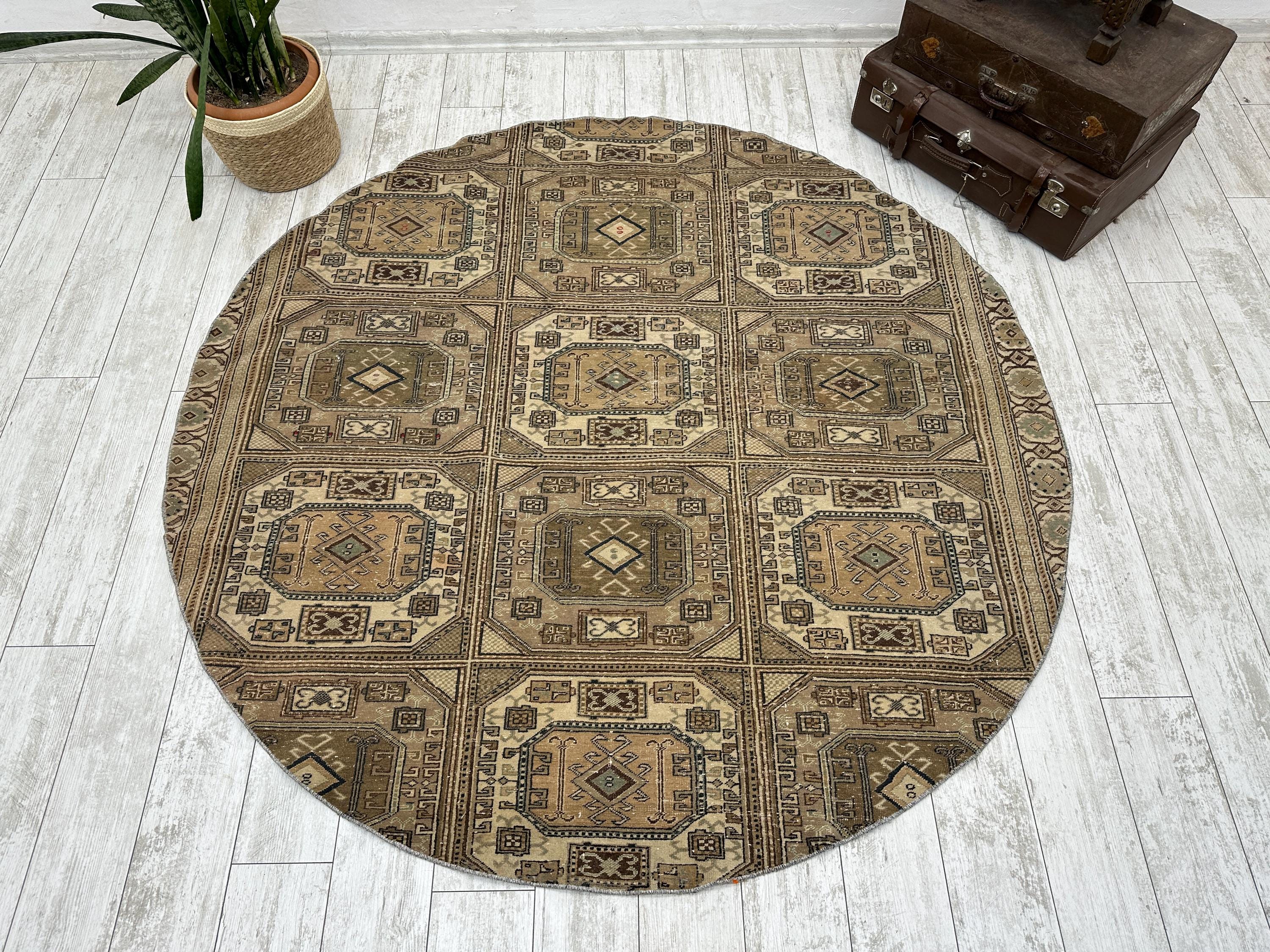 Round Turkish Rug - Etsy