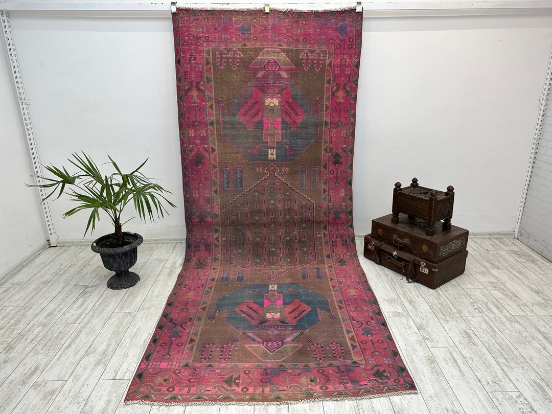 4.7x11.2ft Pink Persian Rug Turkish Rug Bathroom Area Rug Etsy