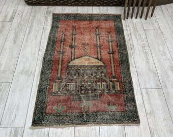 Tapis de prière turc, tapis de prière, tapis de prière musulman, Janamaz, cadeau islamique, tapis de yoga, tapis de méditation, Sejadah, 2,4 x 3,4 pi