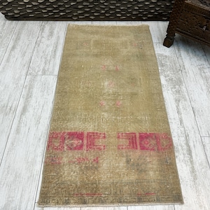 Door Mat Vintage, Door Mat Turkish, Door Mat , 2x3 Turkish Rug,2x3 Vintage Rug,Mini Rug,Door Mat Rug,Small Rug, Handmade Rug, 1.7x3.3 FT