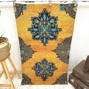 turkish rug, area rug, boho decor rug, vintage rug, large rug, handmade rug , turkey rug , floor rug FREE SHIPPING 3 x 4.9 ft