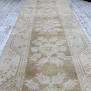 Runner Rug, 2.5x9.5 ft, Handmade Oushak Rug, Runner Rug, Decorative Rug, Kitchen Rug, Unique Rug, Rustic Rug, Oushak Rug, Area Rug, Wool Rug image 7