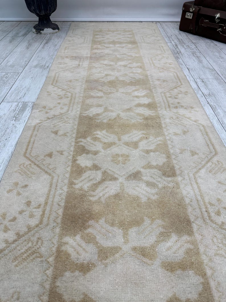 Runner Rug, 2.5x9.5 ft, Handmade Oushak Rug, Runner Rug, Decorative Rug, Kitchen Rug, Unique Rug, Rustic Rug, Oushak Rug, Area Rug, Wool Rug image 7