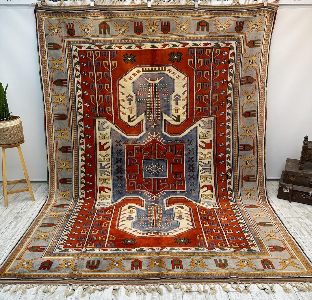 Large Turkish Rug Very Interesting Turkish Large Rug, Exraordinary Rug, Oversize Rug, Big ...