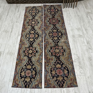 Tween Small turkish Rugs, Vintage Bath Mat, Turkish mat rug, Turkish Doormat Rug, Outdoor Mat, Small Vintage Rug 1.3x5.3, Mini Rug,