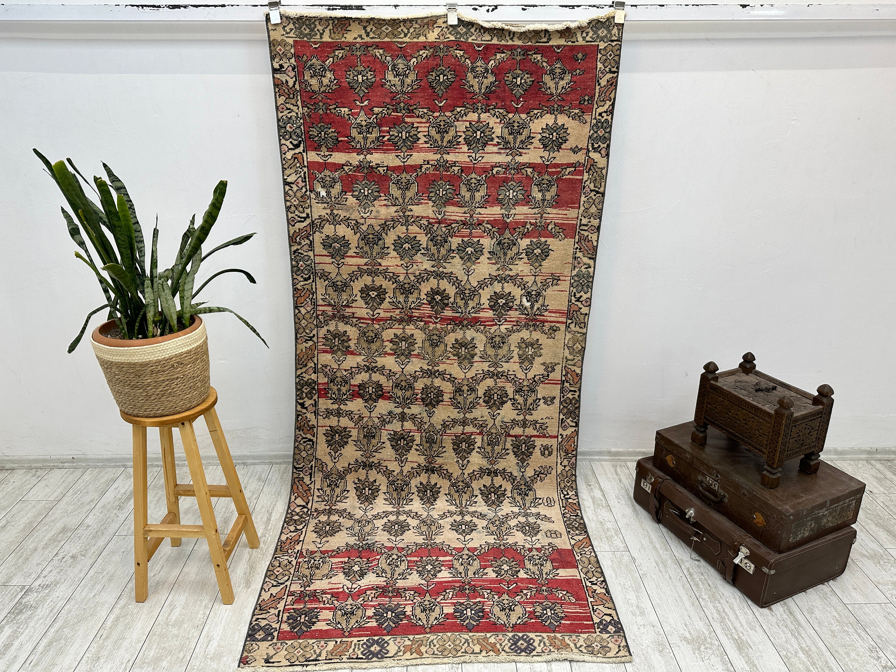 85×198 ViNTAGE TURKiSH RUG Steelman Rugs — Vintage Turkish Oushak Rug 7'8