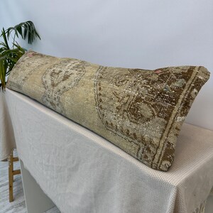 Almohada larga para cama, almohada extralarga, cojín lumbar decorativo, almohada bohemia para cama, funda de almohada corporal, almohada lumbar larga, almohada otomana imagen 5