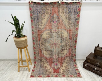 トルコ絨毯、ヴィンテージ絨毯、寝室絨毯、エリア絨毯、オリエンタル