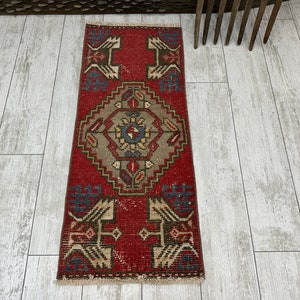 Door Mat Vintage, Door Mat Turkish, Door Mat , 2x3 Turkish Rug,2x3 Vintage Rug,Mini Rug,Door Mat Rug,Small Rug, Handmade Rug, 1.3x3.1 FT