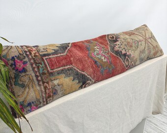 Federa per cuscino lunga Boho Neutral 12x48 — Cuscino lombare oversize per lo stile del letto
