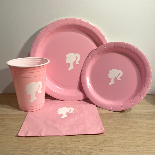 Barbie Plates Napkins and Cups Etsy