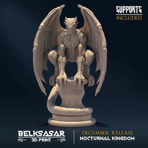 Gargoyle D&D/Pathfinder 32mm 75mm miniature | TTRPG Model | Nocturnal Kingdom | by Belksasar