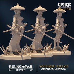 Moonshine Ronin D&D/Pathfinder 32mm 75mm miniature NSFW | TTRPG Model | Oriental Kingdom | by Belksasar