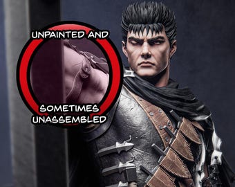 Guts Berserk Manga Kentaro Miura 8K D&D/Pathfinder 75mm 1/12th miniature | Model Kit | Fan Art | by CA 3D