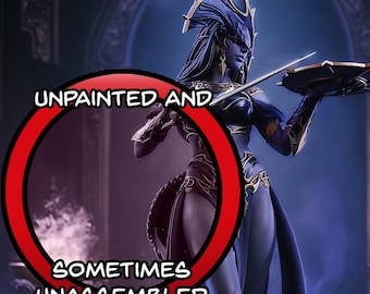 Shar Goddess of Darkness and Loss Baldur's Gate 3 8K D&D/Pathfinder 75mm 1/12th miniature | Model Kit | Fan Art | by Bulkamancer Sculpts