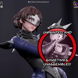 Makoto Persona 5 8K D&D/Pathfinder 75mm 1/12th miniature | Model Kit | Fan Art | by Bulkamancer Sculpts