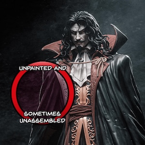 Dracula Castlevania Video Games Anime 8K D&D/Pathfinder 75mm 1/12th miniature | Model Kit | Fan Art | by CA 3D